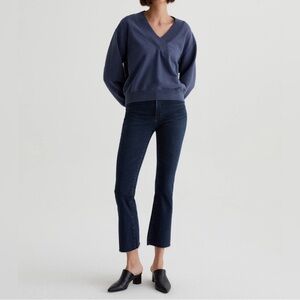 NWT AG Adriano Goldschmied Denim Farrah Boot Crop in Modern Indigo Sz 26 $215